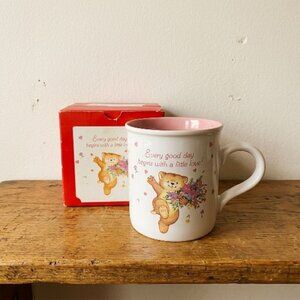 Vintage Carlton Cards Coffee Mug "Every good day begins with a little love” Bear